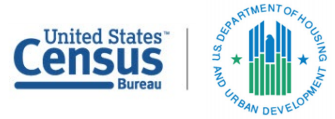 U.S. Census Bureau & U.S. Department of Housing and Urban Development Logos