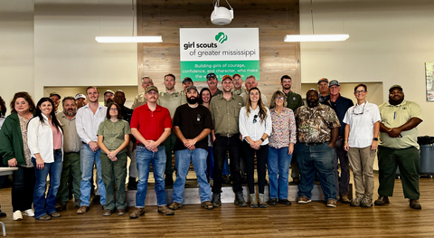 Enviva, Mississippi Forestry Association, Wildlife Mississippi, The Longleaf Alliance, consultants, and numerous state agencies gather to discuss restoration plans for Girl Scouts of Greater Mississippi. (Photo: Business Wire)
