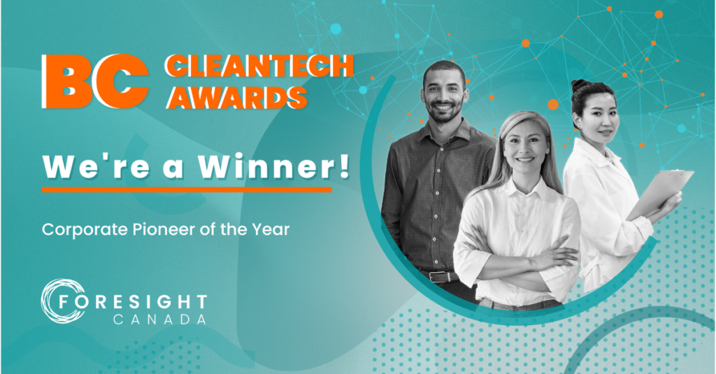 Paper Excellence Canada is thrilled to announce today that it has been awarded the Corporate Pioneer of the Year Award at the annual Foresight Canada BC Cleantech Awards.