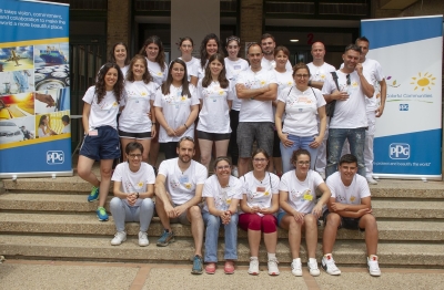 PPG volunteers carried out a colorful makeover at a school for children with autism in Valladolid, Spain as part of the company’s New Paint for a New Start initiative.