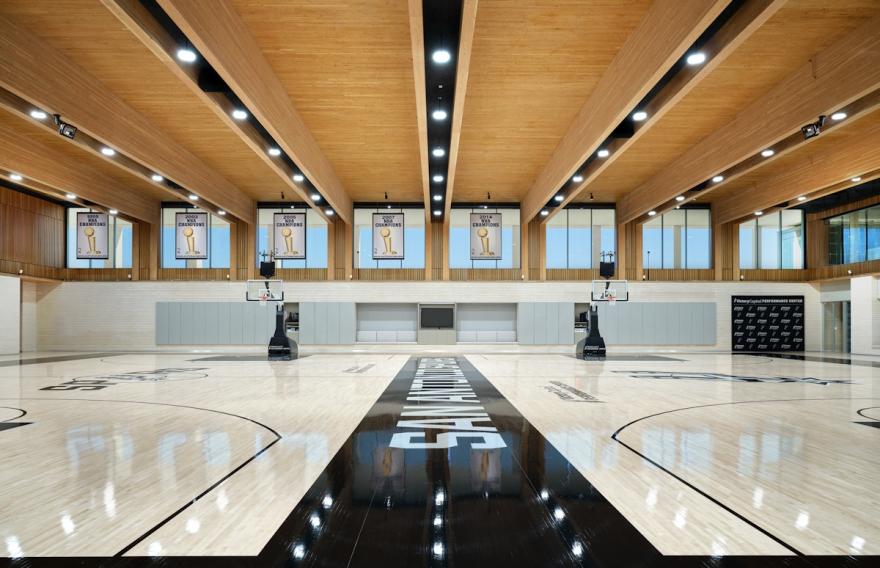 SmartLam’s design, engineering and manufacturing results in ecologically sustainable, strong and fire-resistant cross-laminated timber, and glulam products. (Image courtesy of SmartLam)