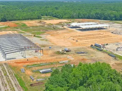 Aerial View of future site of Roanoke Valley Lumber